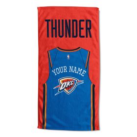 [Personalization Only] OFFICIAL NBA Jersey Personalized Beach Towel - Oklahoma City Thunder